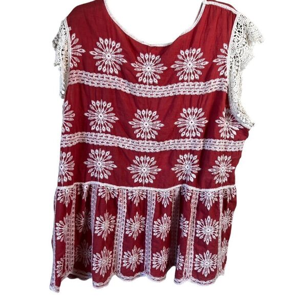 Cato boho lace and embroidery top size 22/24 - Picture 7 of 8